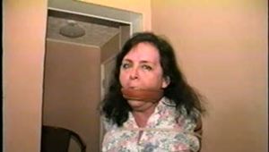 50 Yr OLD TRAVEL AGENT'S K.I.D.NAP, TOES TIED OVER NYLON STOCKINGS, F0RCED TO SMELL HER HIGH HEELS & HANDGAGGED WITH BLACK LEATHER GLOVE Part 3 (D51-6)