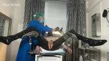 Anal stretching for my new patient on the gynecological chair . He has the choice