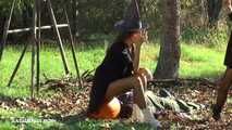 Happy Halloween! Pumpkin head sitting