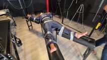 Lola Montez tied, gagged and tickeled in shiny Rainwear