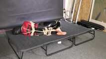 Myxxxy bound and gagged in shiny nylon Rainwear