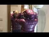 Get 3 Archive Video Clips with Samantha enjoying  her shiny nylon downwear in one package from 2012-2014