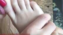 Close up foot fetish