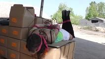 Susi hogtied on box 2/2
