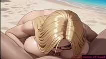 Gol Beautiful Blonde BJ Beach Cartoon