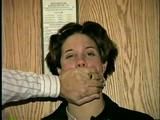 20 Yr OLD WAITRESS IS BALL-TIED, CLEAVE GAGGED, BLINDFOLDED & HANDGAGGED (D40-5)