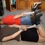 Gast Celine und Gast Romy - Hogtied auf dem Boden