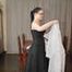 Selfbondage in prom dress and transparent raincoats