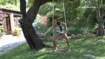 030044 Salma Takes A Naughty Pee From The Garden Swing