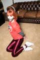 1002 Amber in Shiny Pants and Carolina TShirt