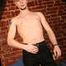 Lucky straight skinhead boy likes to play with his beefy cock