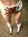 Outside in the woods, enjoying my superthick diaper