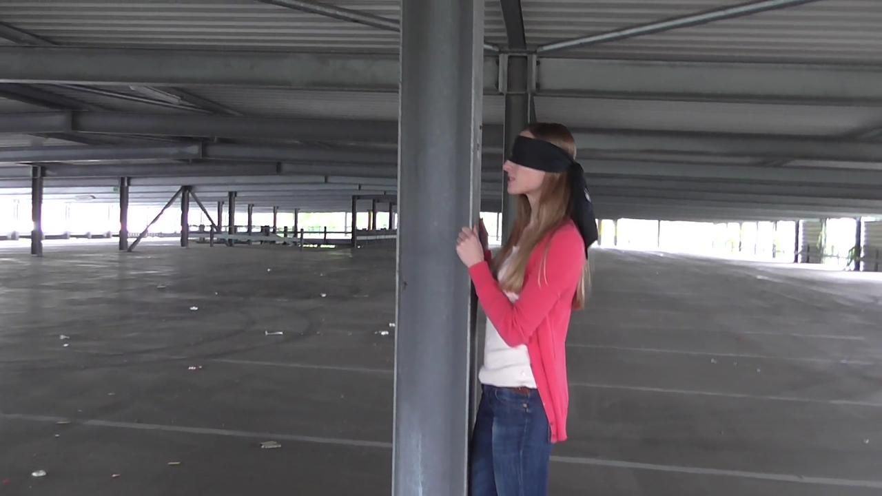 Stella blindfold posing