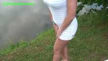 152005 Vanessa Takes A Long Pee On The Riverbank