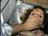 MOTOR HOME LEATHER SKIRT, HOG-TIED, CLEAVE GAGGED HOSTAGE (D23-1)