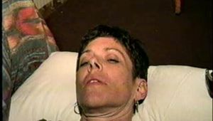 47 Yr OLD UNCOOPERATIVE LATINA HAIR DRESSER HAS HER MOUTH STUFFED WITH SMELLY SOCK, HANDGAGGED, TAPE GAGGED & BLINDFOLDED (D56-11)