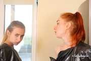 Merida & Hannah - Trash bag cleaning with bondage
