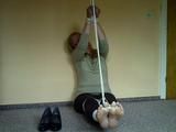 Tied bare feet