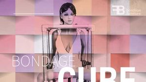BONDAGE CUBE - Marie with dildo and anal hook - Bondage Furniture