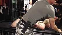 30 Minutes Hogtie Endurance Challenge - Tied in Public - Sexy Blonde tied by Mario !