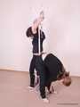 Alexa and Satisfaction Girl - Two girls and one coat rack: self-bondage session with a twist