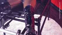 Sophie_X_Elodie in latex on the BDSM stretching rack 😈