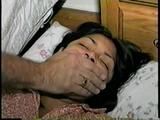 18 Yr OLD AMERICAN INDIAN COLLEGE STUDENT IS MOUTH STUFFED, HANDGAGGED, DUCT TAPE GAGGED, BAREFOOT, TOE TIED UP ON HER DORM ROOM FLOOR (D61-10)