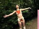 Outside in the woods, enjoying my superthick diaper