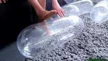 inflating and popping dry condoms