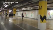 078055 Rachel Evans Takes A Risky Pee In The Parking Garage