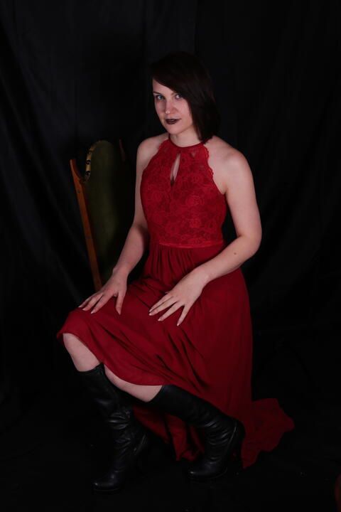 bunny in red dress