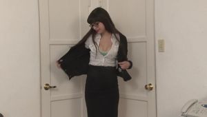 Secretary must Strip Naked - Carol Luna