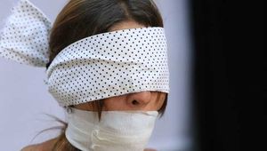 Tight tied on a chair in a chinese style