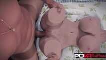 Fucking the tantaly sex doll and my GF with creampie
