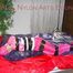 Lulu tied and gagged and hooded with tape on bed wearing a supersexy pink rainwear combination (Pics)