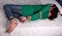 Patricia hogtied in Jeans