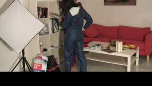 get 4 Videos with Julia and Alina enjoying shiny nylon Rainsuits and Raincapes together from our Archive 2010!