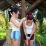 Jill tied and gagged by her friend in shiny shorts