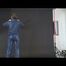 Anastasia posing infront of the camera wearing supersexy oldschool blue rainwear (Video)