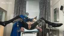 Anal stretching for my new patient on the gynecological chair . He has the choice