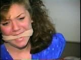 21 YR OLD COLLEGE STUDENT TIED TO A CHAIR & CLEAVE GAGGED WITH AN ACE BANDAGE (D39-14)