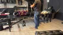 Lola Montez cought by a pervert and bound and gagged in her shiny nylon Downjacket