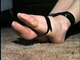 19 Yr OLD CUTE SINGLE MOM RONI TAPES, GAGS, HANDCUFFS HERSELF IS BLINDFOLDED, BALL-TIED, HANDGAGGED WHILE WEARING LINGERIE, GARTER BELT & NYLON STOCKINGS (D59-14)