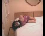 Pti4ka: Self hog-cuffed on the bed (MPG)