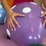 popping Q16 polka dots and Q24 balloons with wooden stick and fingernails