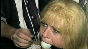 SEXY TRACY CLEAVE GAGGED, TITS EXPOSED, RANSOM CALL, PANTY-LESS & TAPE GAGGED (D31-10)