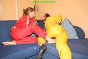 Get 971 pictures of Stella and Leoni wearing shiny nylon rainwear made 2005-2008 in one huge package!