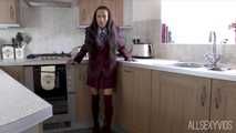 School Girl Ayla Is Made To Strip For The Head