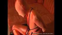 Orange Zentai tied