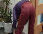 Get 2 Videos with Alina in shiny nylon Downwear from 2008